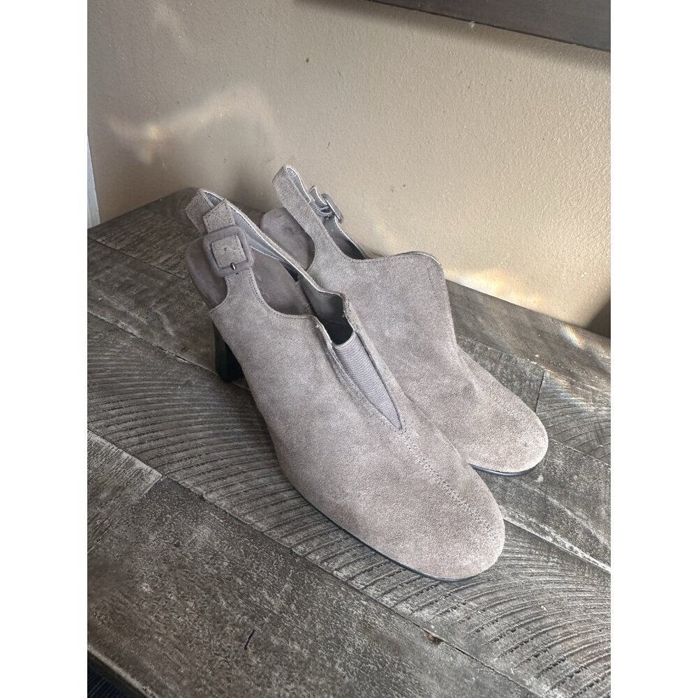 Aerosoles Role Back Leather Suede Sling Back Mule Heel Women's Size 9 - Picture 3 of 5